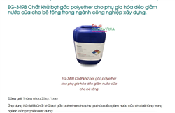 EG-3498 Chất khử bọt cho bê tông trong ngành công nghiệp xây dựng.